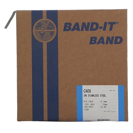Band, 316Ss, 5/8 X 0.030 X 100 RL/100Ft MPN:C40599