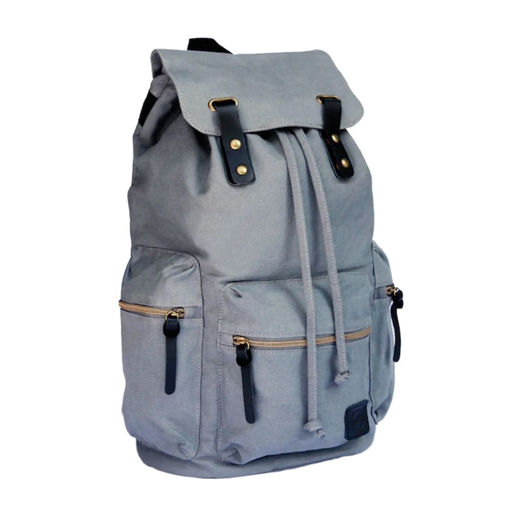 SYDNEY PAIGE X BAZIC Products GUIDI Rucksack Backpack, 18in, Gray MPN:BAZ1117