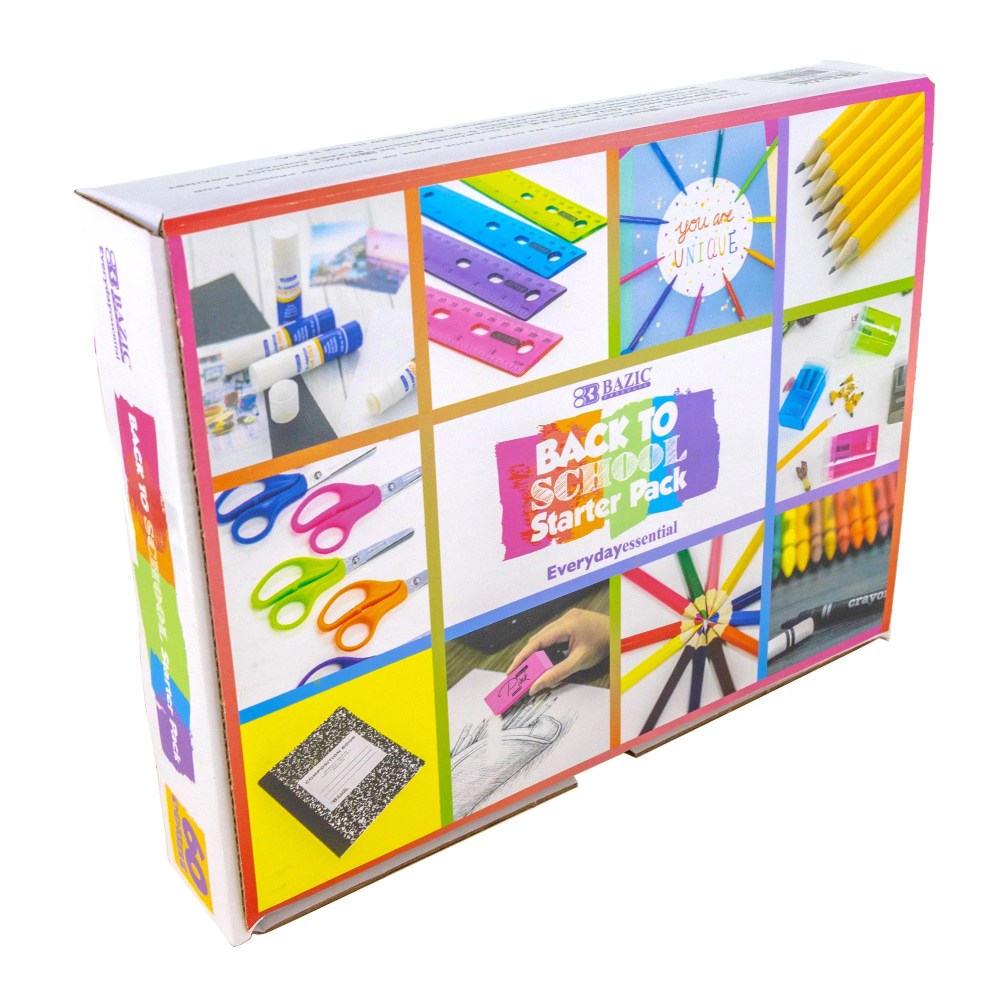 BAZIC Products Back To School Starter Pack, Set Of 60 Pieces MPN:BAZ8010