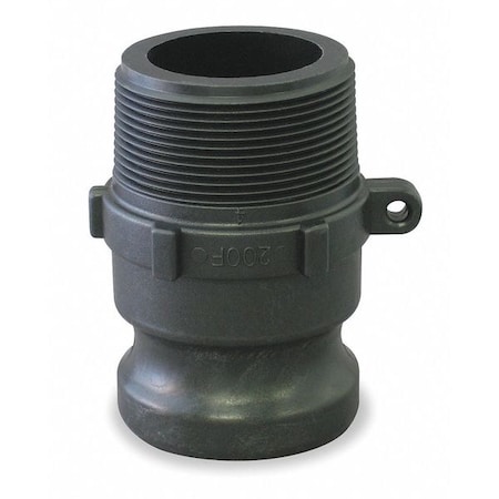 Cam and Groove Adapter, Type F, 1-1/2 in Coupler, 1-1/2 in MNPT, 3-9/32 in L, Plug, Polypropylene MPN:150F