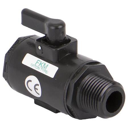 Manual 2-Way Ball Valve, NPT, Polypro MPN:LV050MTV