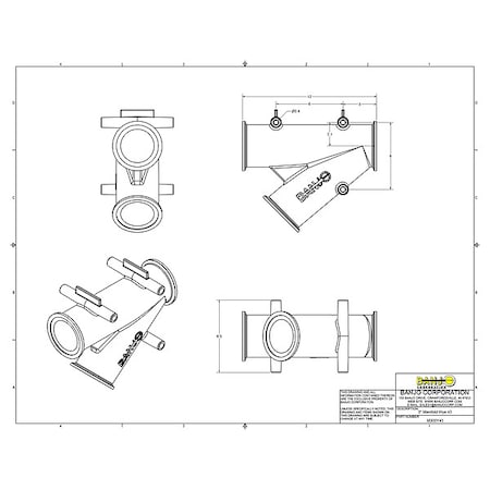 PP, Wye, 3inFlange, 3inFlange MPN:M300Y45