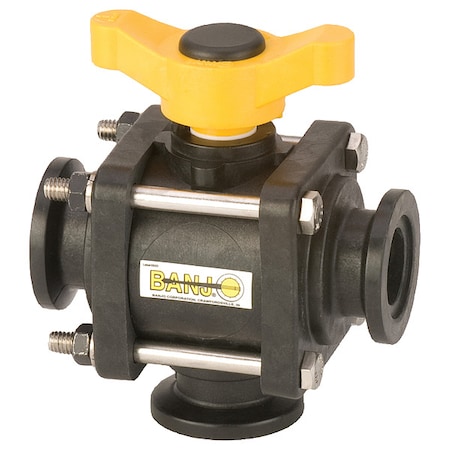 Manual 3-Way Ball Valve, 1