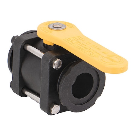 Manual 2-Way Ball Valve, Flange, Polypro MPN:MV200CF