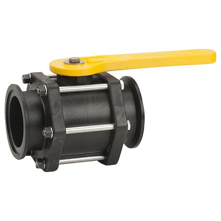 Manual 2-Way Ball Valve, Flange, Polypro MPN:MV300