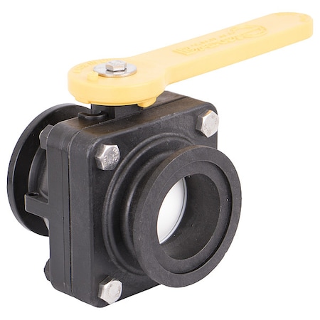 Manual 2-Way Ball Valve, Flange, Polypro MPN:MVS220CF