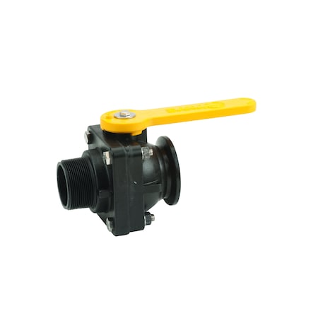 Manual 2-Way Ball Valve, Flange, Polypro MPN:MVSMT220FP