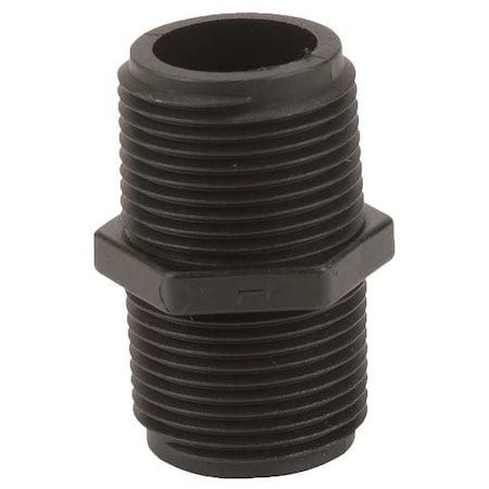 Hex Nipple, 3/4 in MNPT x 3/4 in MNPT, Schedule 80, 300 psi Max, -20 to 150 Degrees F MPN:NIP075-SH