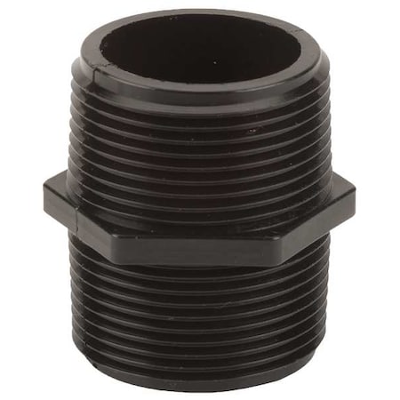 Hex Nipple, Polypropylene, 1-1/4