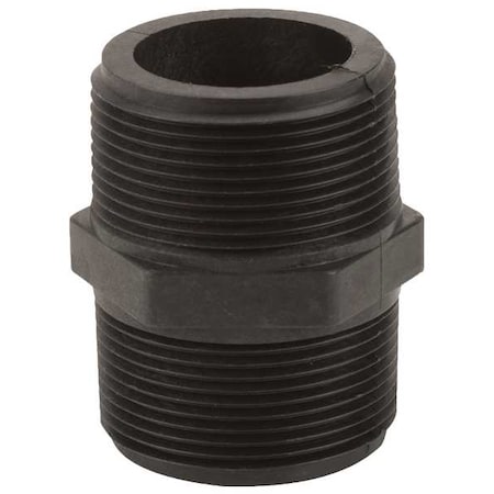 Hex Nipple, Polypropylene, 1-1/2