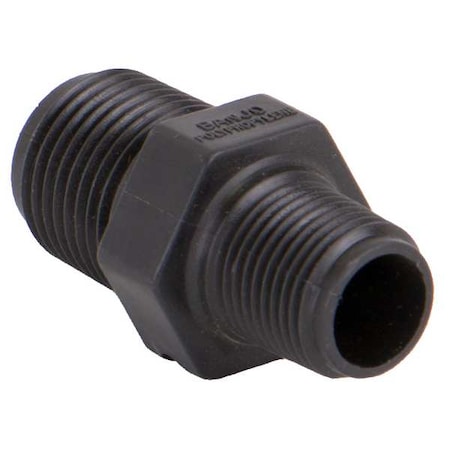 Reducing Nipple, Polypropylene, 1/2