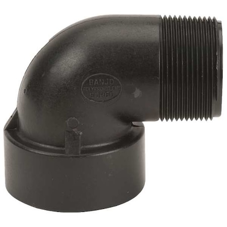 90 Degree Street Elbow, Polypropylene, 1-1/2