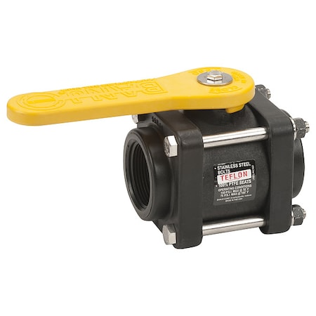 Manual 2-Way Ball Valve, NPT, Polypro MPN:V150T