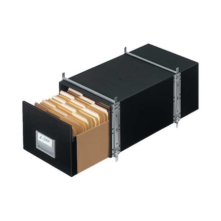 File Box, Steel, 15 in W, 24 in D, 10 1/2 in H, Black MPN:00512
