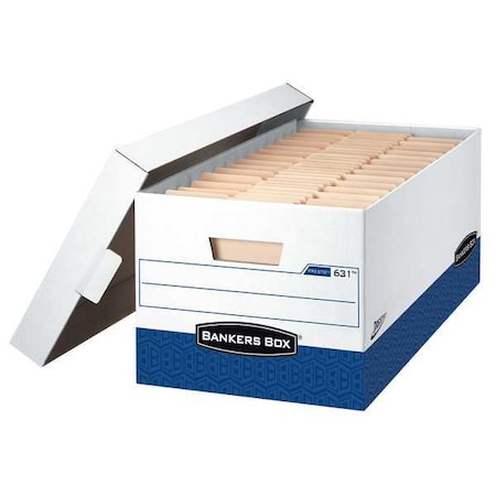 File Box, Corrugated Fiberboard, 12 in W, 24 in D, 10 in H, Lift-Off Locking Lid Closure MPN:0063101