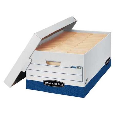 File Box, Corrugated Fiberboard, 15 in W, 24 in D, 10 in H, Lift-Off Locking Lid Closure MPN:0063201