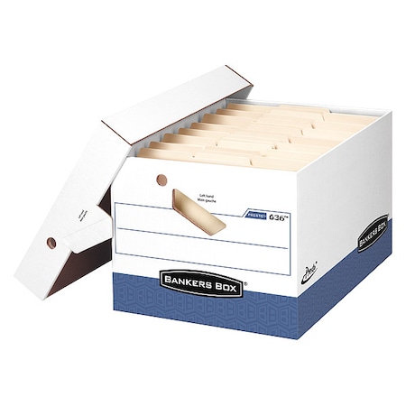 File Box, Corrugated Fiberboard, 12 in W, 15 in D, 10 in H, Lift-Off Locking Lid Closure MPN:0063601