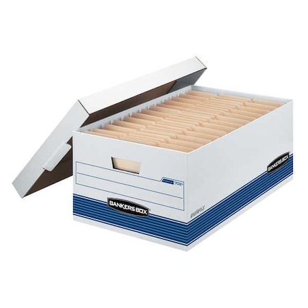 File Box, Corrugated Fiberboard, 15 in W, 24 in D, 10 in H, Lift-Off Locking Lid Closure MPN:00702