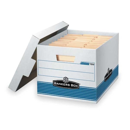 File Box, Corrugated Fiberboard, 12 in W, 15 in D, 10 in H, Lift-Off Locking Lid Closure MPN:00789