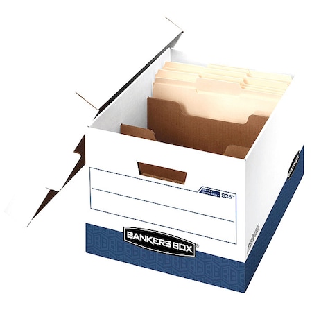 File Box, Corrugated Fiberboard, 12 in W, 15 in D, 10 in H, Lift-Off Locking Lid Closure MPN:0083601