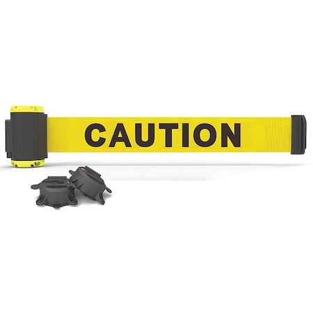 Magnetic Belt Barrier, 7 ft. L, Caution, Y MPN:MH7001
