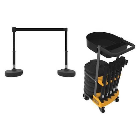 Belt Barrier System, 15 ft Length, 22 in to 42 in Post Height, No Legend MPN:PL4000-BT