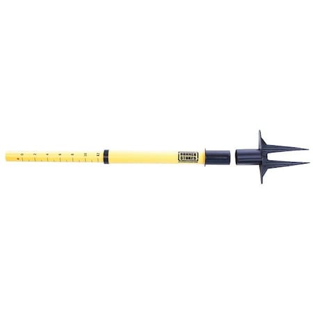 Plastic Stake, Yellow, 22 in to 42 in Adjustable Post Height, Matte MPN:PL4019