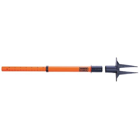 Plastic Stake, Orange, 22 in to 42 in Adjustable Post Height, Matte MPN:PL4020