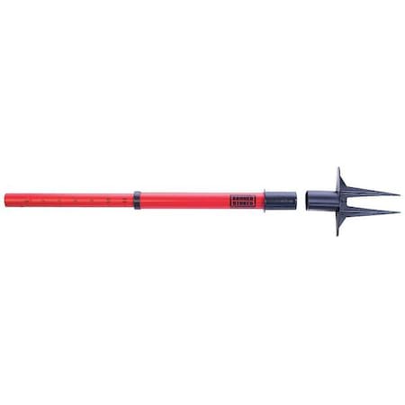 Plastic Stake, Red, 22 in to 42 in Adjustable Post Height, Matte MPN:PL4023