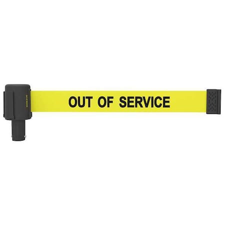 Retractable Belt Head, Yellow, 15 ft Length, Out of Service, Matte MPN:PL4037