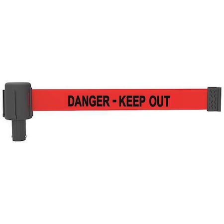 Retractable Belt Head, Red, 15 ft Length, Danger Keep Out, Matte MPN:PL4049