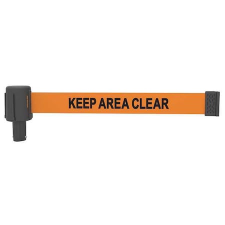 Retractable Belt Head, Orange, 15 ft Length, Keep Area Clear, Matte MPN:PL4059