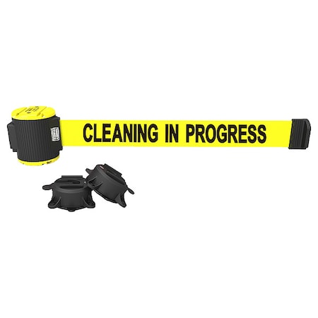 Retractable Belt Barrier, Yellow, 15 ft Length, Closed for Maintenance MPN:PL4112