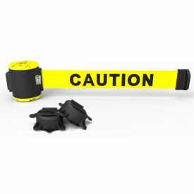 Banner Stakes Magnetic Wall Mount Barrier 30' Yellow 