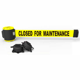 Banner Stakes Magnetic Wall Mount Barrier 30' Yellow 