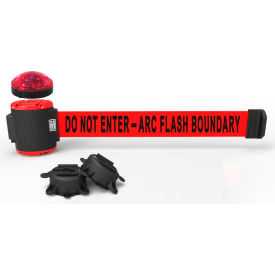 Banner Stakes Magnetic Wall Mount Barrier W/Light Kit 30' Red 