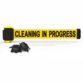 Banner Stakes Magnetic Wall Mount Barrier 7' Yellow 