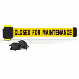 Banner Stakes Magnetic Wall Mount Barrier 7' Yellow 