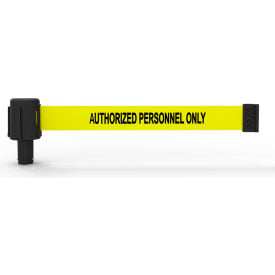 Banner Stakes PLUS Wall Mount Retractable Belt Barrier 15' Yellow 
