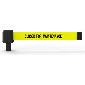 Banner Stakes PLUS Wall Mount Retractable Belt Barrier 15' Yellow 