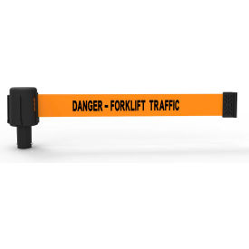 Banner Stakes PLUS Wall Mount Retractable Belt Barrier 15' Orange 