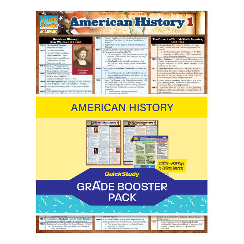 QuickStudy Grade Booster Pack, American History MPN:232575