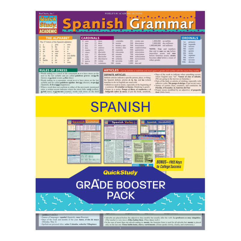QuickStudy Grade Booster Pack, Spanish MPN:232735