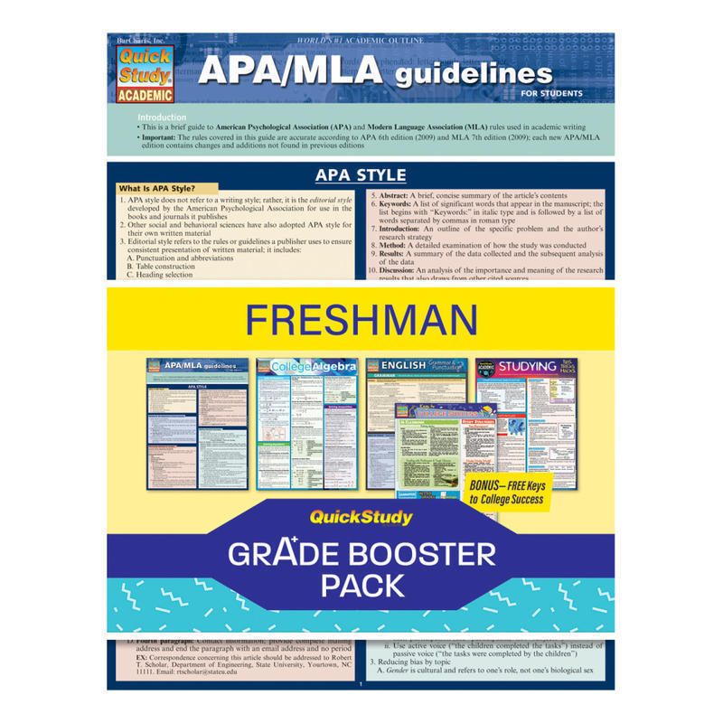 QuickStudy Grade Booster Pack, Freshman MPN:236177