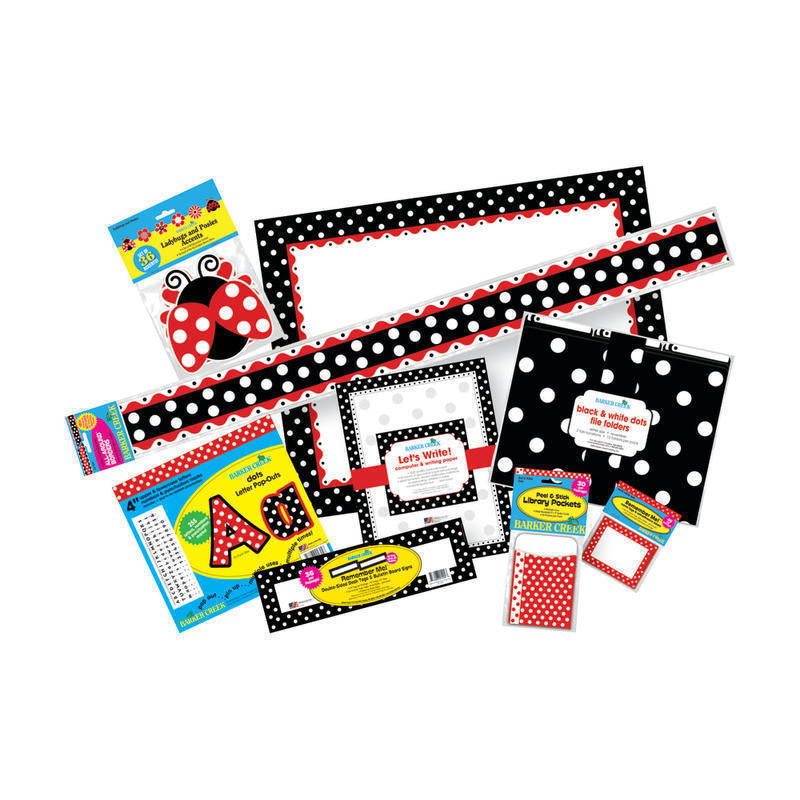 Barker Creek Classroom Decor Set, Just Dotty MPN:BCP3570