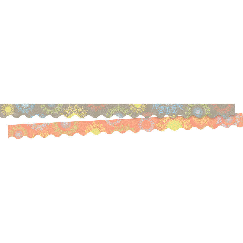 Barker Creek Double-Sided Scalloped Borders, 2-1/4in x 36in, Mindfulness Sunset, 13 Strips Per Pack, Set Of 2 Packs MPN:4001