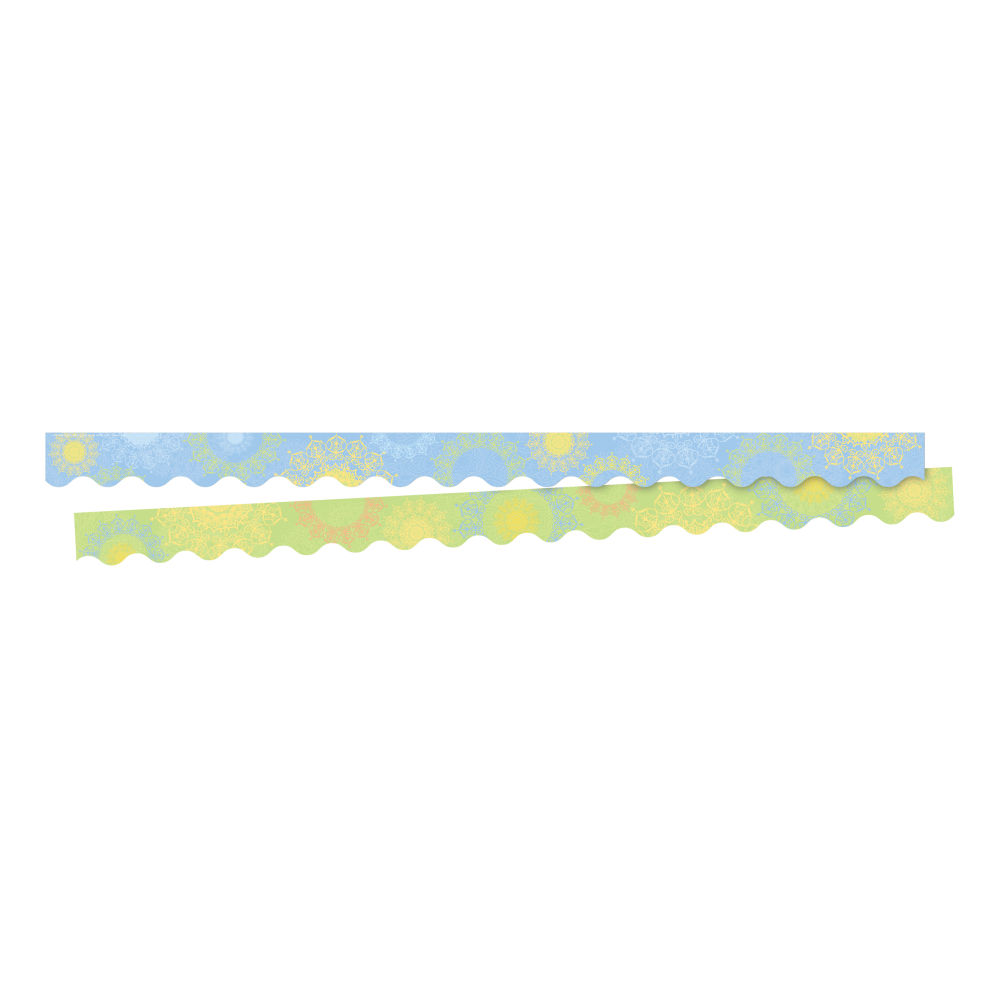 Barker Creek Double-Sided Scalloped Borders, 2-1/4in x 36in, Mindfulness Sunrise, 13 Strips Per Pack, Set Of 2 Packs MPN:4007