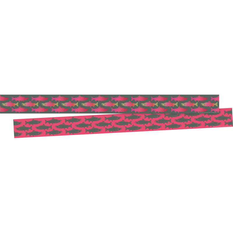 Barker Creek Double-Sided Border, 3in x 35in, Sea & Sky Salmon, Pack Of 24 Strips MPN:4016