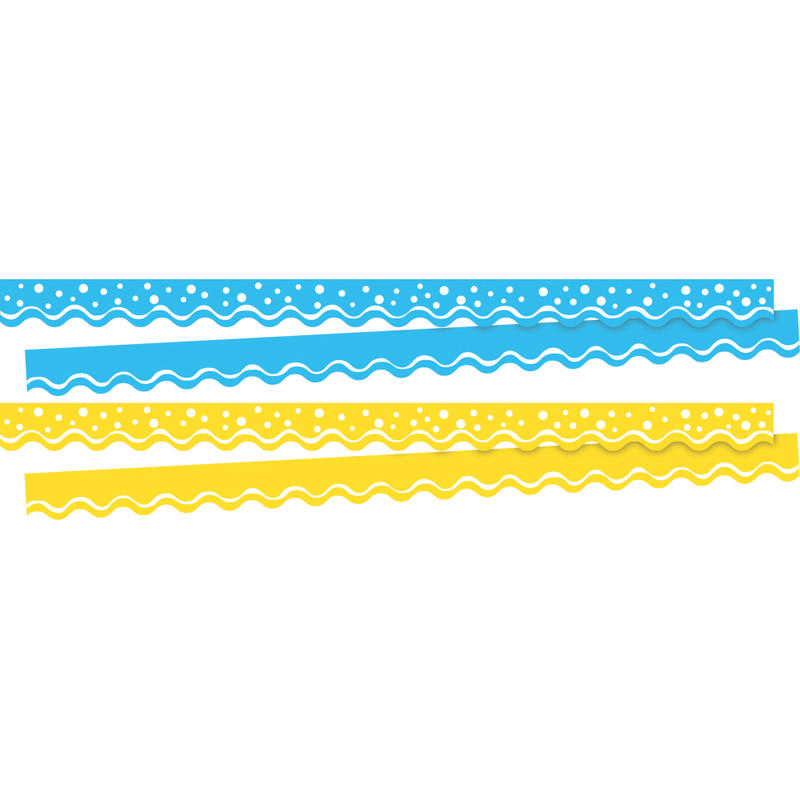 Barker Creek Double-Sided Scalloped Borders, 2-1/4in x 36in, Summer, 13 Strips Per Pack, Set Of 2 Packs MPN:4025