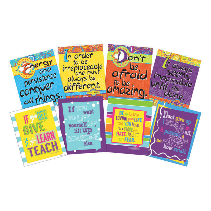 Barker Creek Art Prints, 8in x 10in, Happy & Moroccan, Set Of 8 Prints MPN:4189